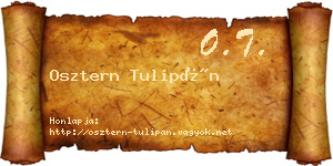 Osztern Tulipán névjegykártya